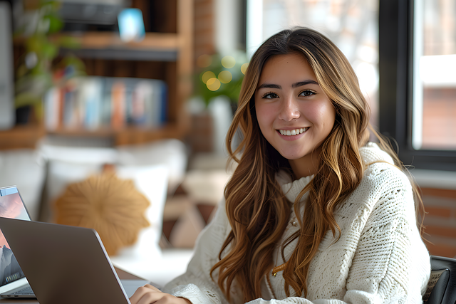 Free ai generated woman work illustration