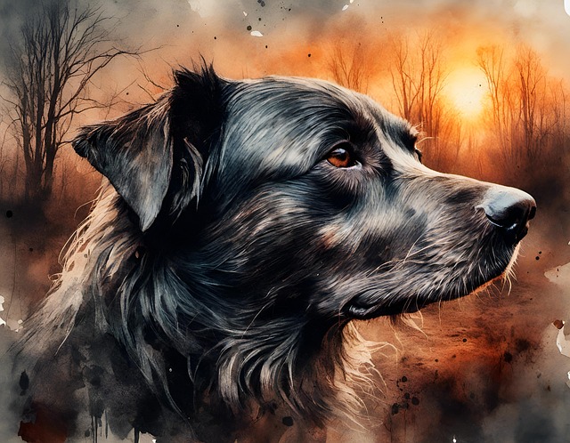 Free ai generated dog canine illustration