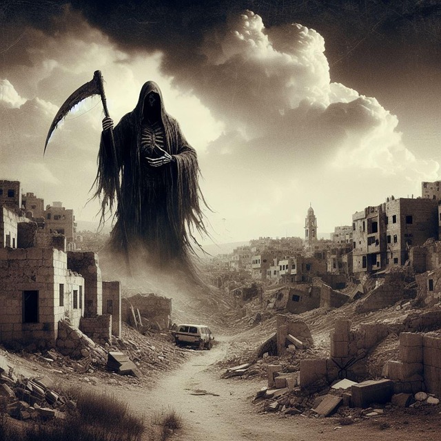 Free ai generated ruins destruction illustration