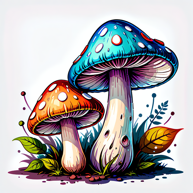 Free ai generated mushrooms fungus illustration