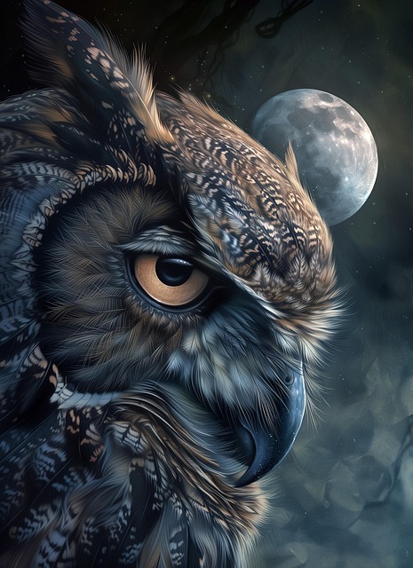 Ai Generiert, Eule, Nacht, Natur