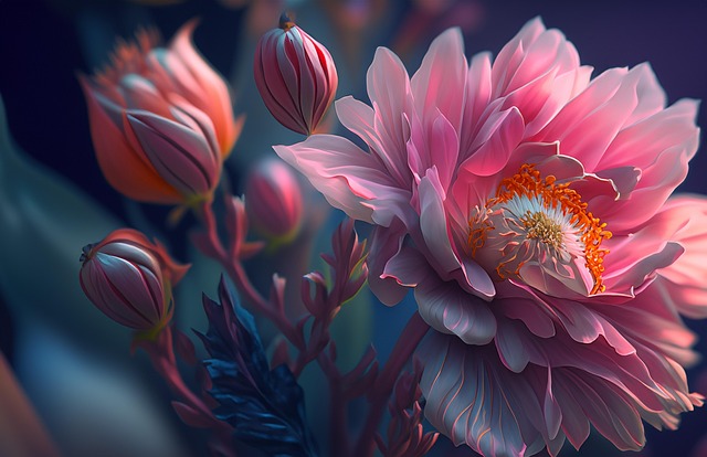 Free ai generated flower flora illustration