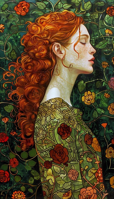 Free ai generated redhead woman illustration