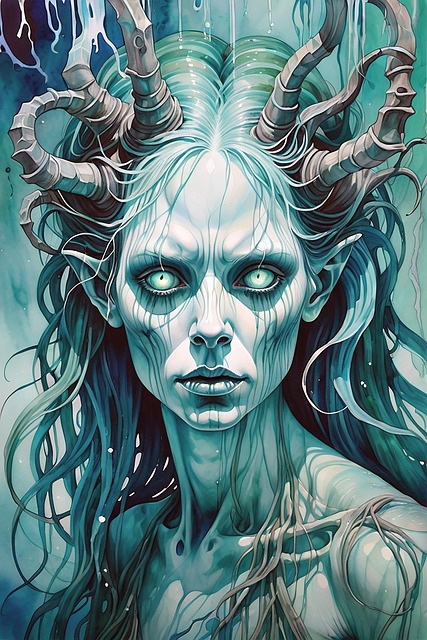 Free ai generated woman evil illustration