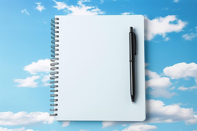 Free ai generated notebook clouds illustration