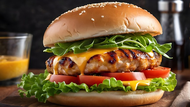 Free ai generated burger food illustration