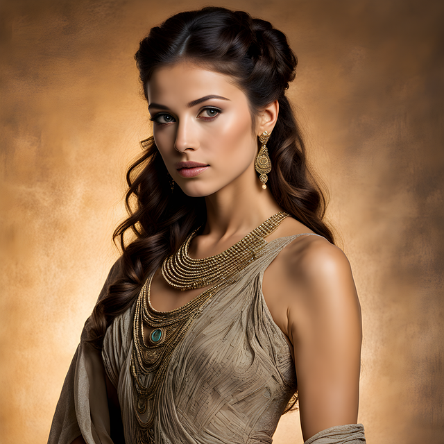 Free ai generated woman bronze age illustration