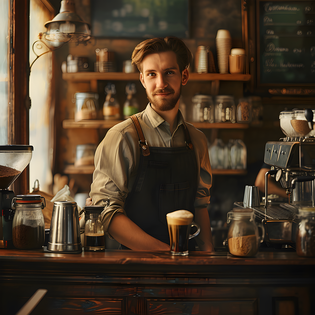 Free ai generated barista cafe illustration