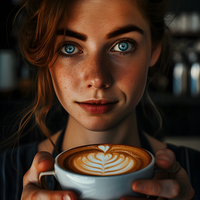 Free ai generated woman coffee illustration