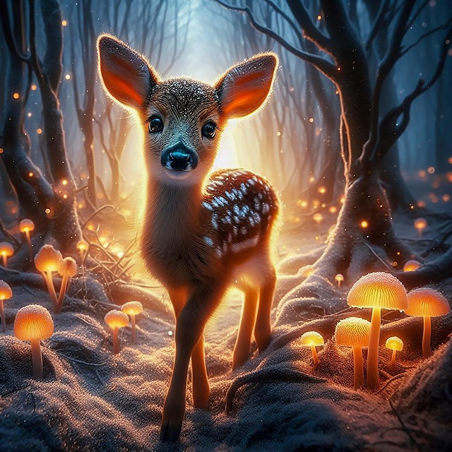 Free ai generated fawn deer illustration