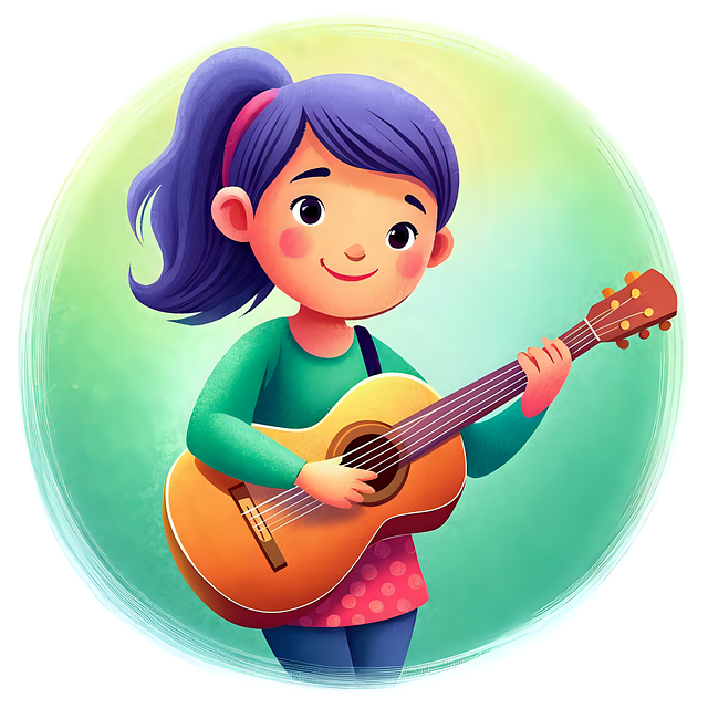 Download free HD stock image of Ai Generated Young Woman Free ai generated young woman guitar illustration