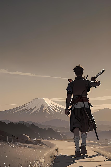 Free ai generated nature samurai illustration