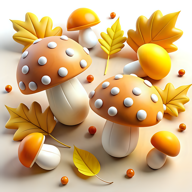 Free ai generated mushrooms fly agaric illustration