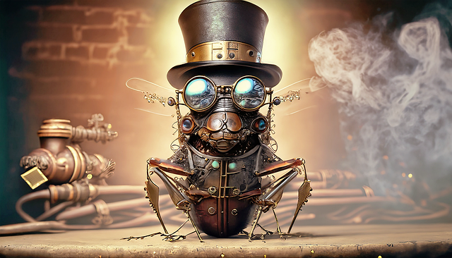 Download free HD stock image of Ai Generated Insect Free ai generated insect steampunk illustration