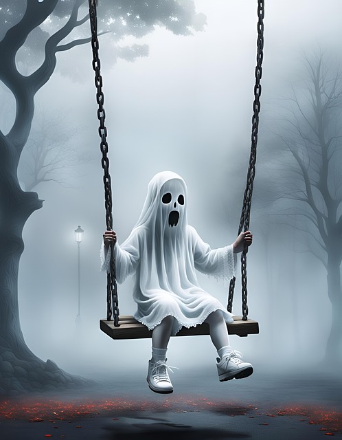 Free ai generated ghost child illustration