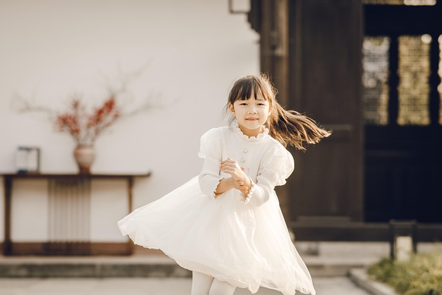 girl, daughter, dance, spring, cute, chinese, nature, kid, dancing, child