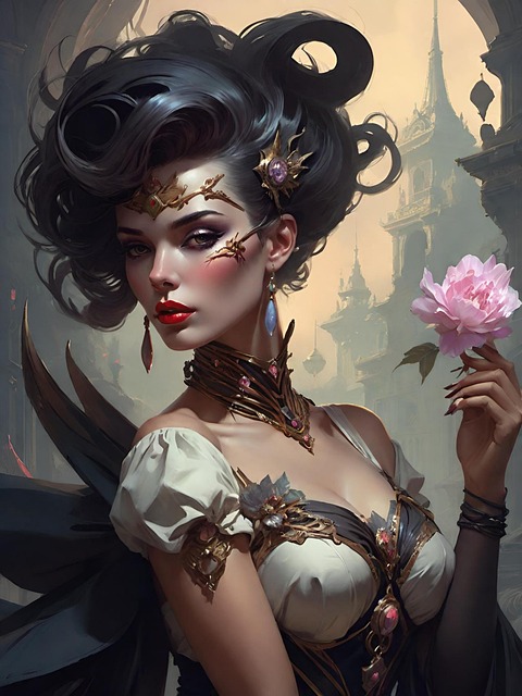 Free fantasy woman fairytale illustration
