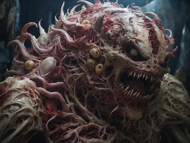 Free ai generated monster horror illustration