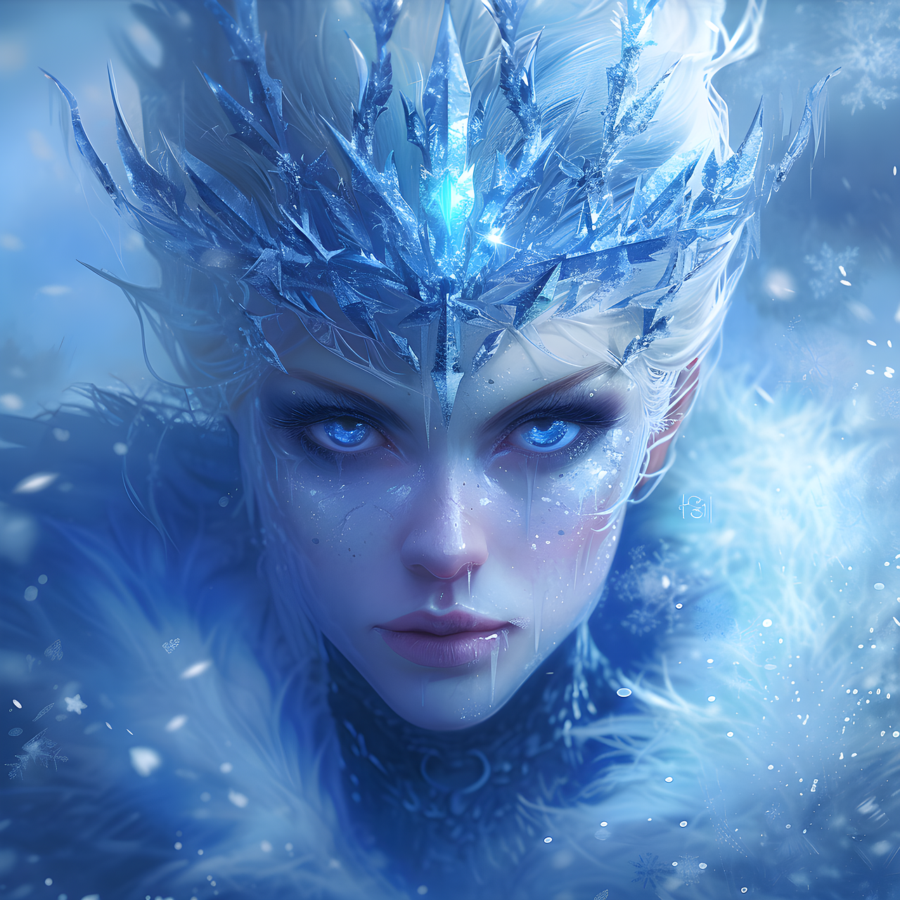 Free ai generated ice nature illustration