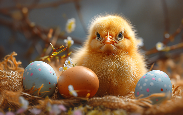 Free ai generated easter eggs illustration