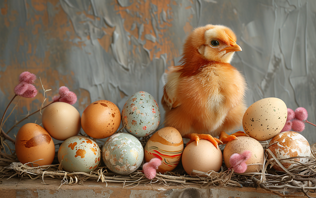 Free ai generated easter eggs illustration