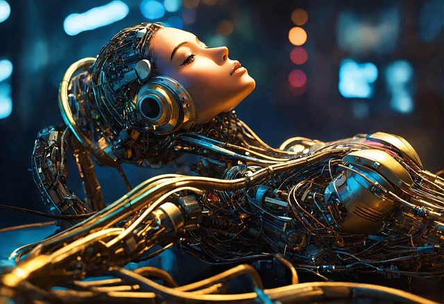 Free ai generated android futuristic illustration