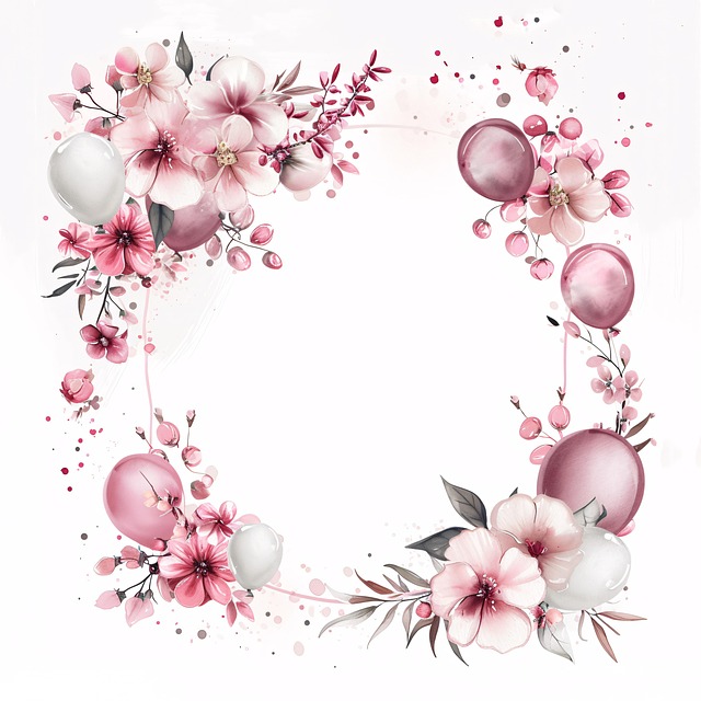 Free ai generated floral frame illustration