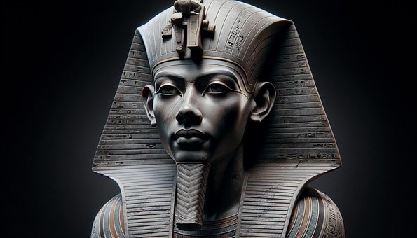 Ai Generiert, Pharao, Statue, Büste