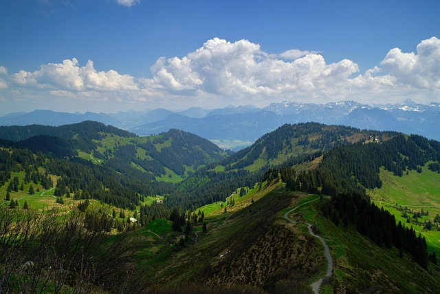 Panorama, Montanha, Nuvens, Montanhas