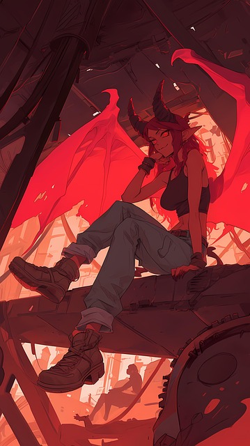 Free ai generated demon forewoman illustration