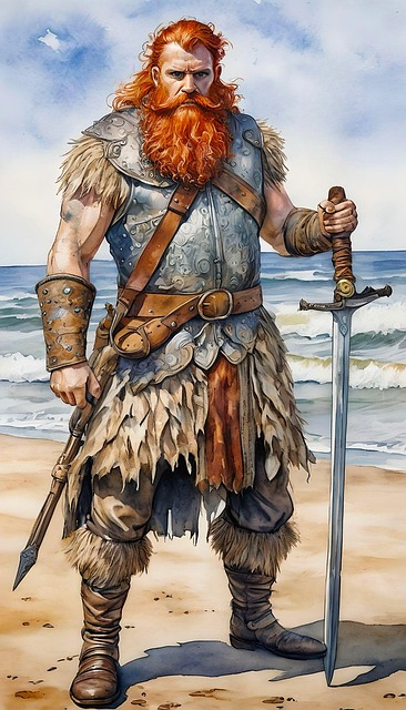 Free ai generated giant warrior illustration