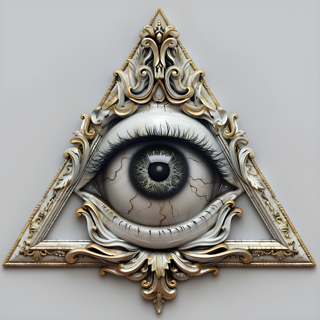 Free ai generated eye triangle illustration