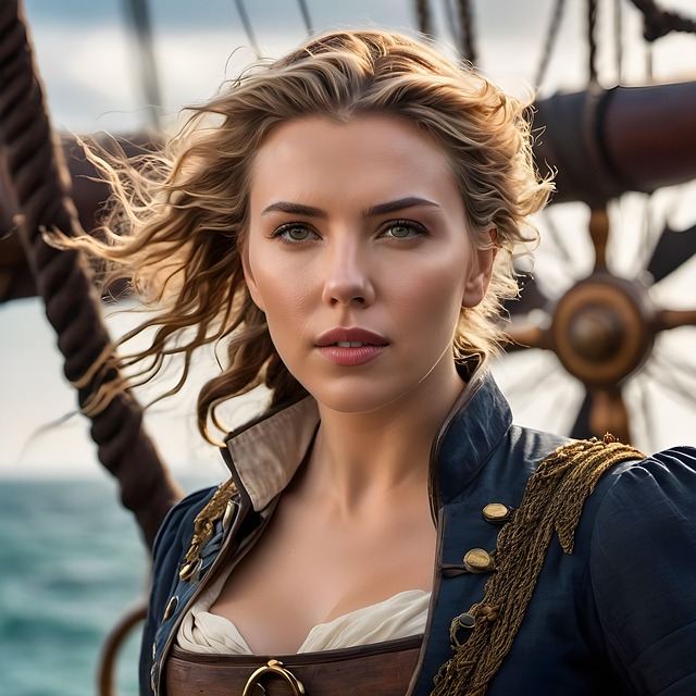 Download free HD stock image of Ai Generated Woman Free ai generated woman captain illustration