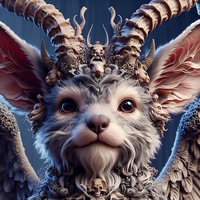 Free ai generated wolpertinger decoration illustration