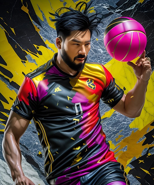 Free handball player activity illustration