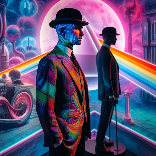Free bowler hat hat psychedelic illustration