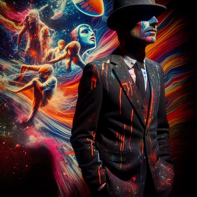 Free bowler hat hat psychedelic illustration