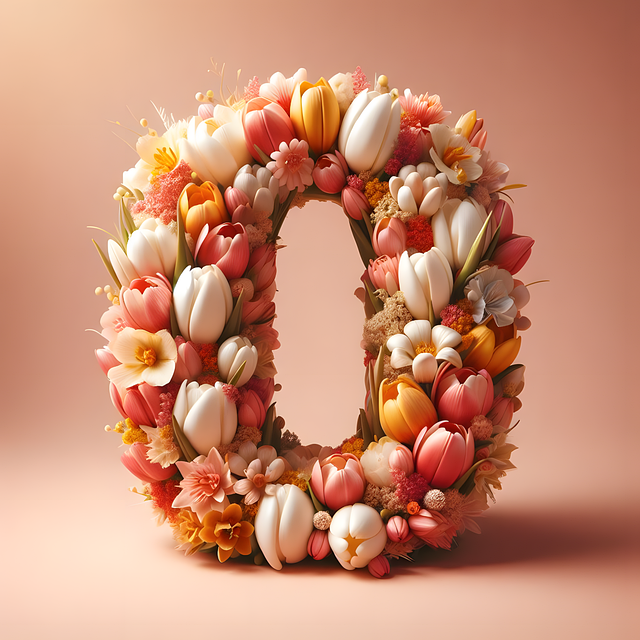 Free ai generated number flowers illustration