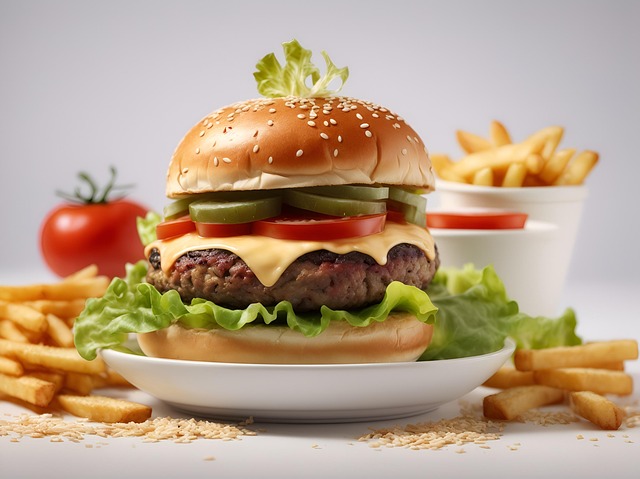 Free ai generated burger snack illustration