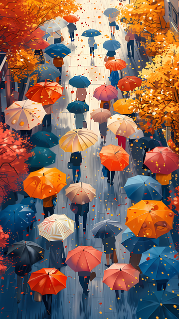Free everyone herd umbrella illustration