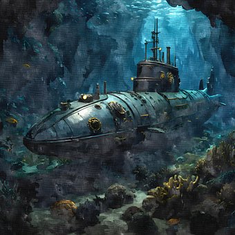 Free Ai Generated Submarine illustration and picture