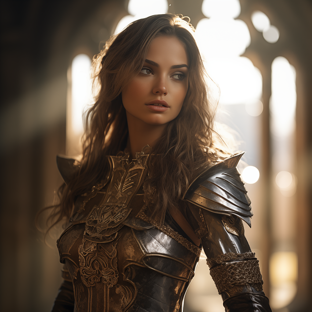 Free ai generated woman warrior illustration