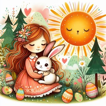 Free Ai Generated Easter illustration and picture