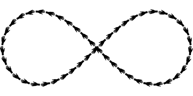 Free hand infinity infinite vector