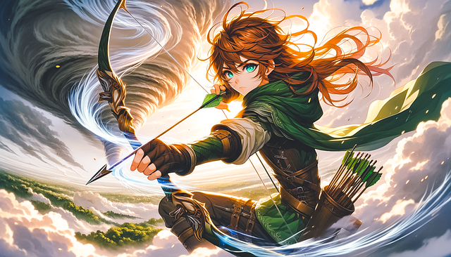 Free ai generated man archer illustration