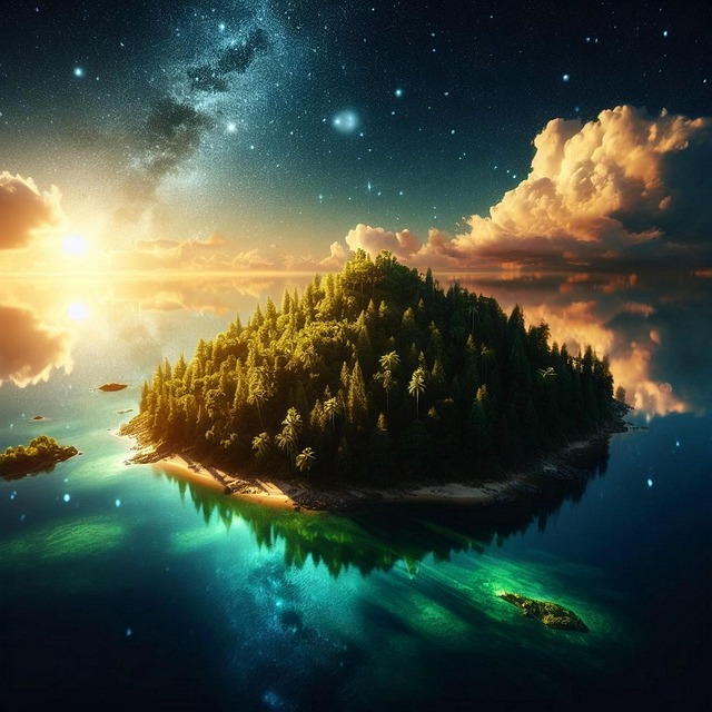 Free isle beach nature illustration