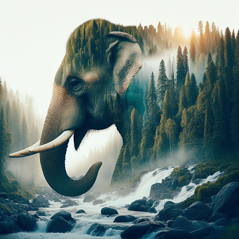 Olifant, Woud, Natuur, Landschap, Water