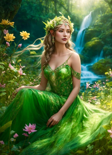 Free ai generated elf nature illustration