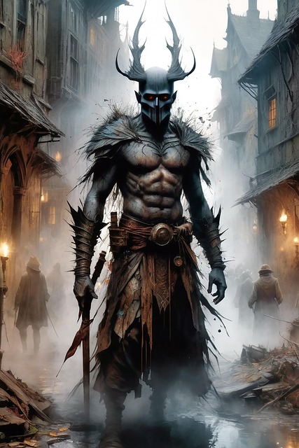 Free ai generated warrior devil illustration