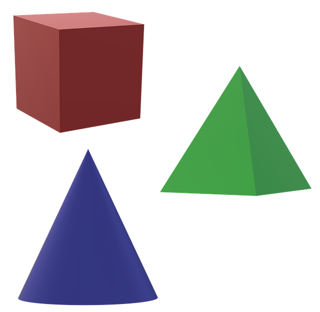 Free cube pyramid cone illustration